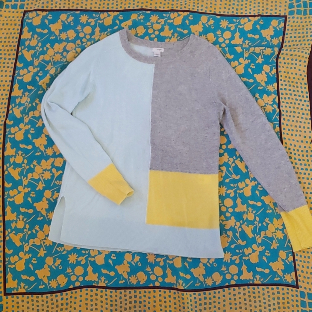 Color block Haloger Cashmere Sweater